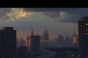 青春剧《铁轨上的夏天》黄昏铁道口场景